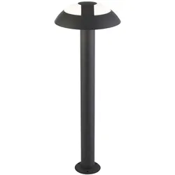 Außenstehlampe Gartenleuchte Sockellampe LED Terrassenlampe dunkelgrau H 73 cm