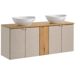 DOPPELWASCHTISCH 140cm Manoa Kaschmir - Holz