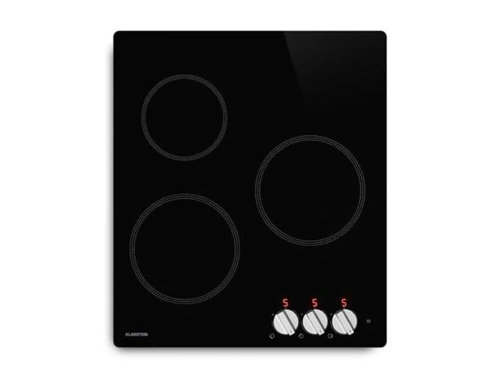 Klarstein Kochheld Plaque à Induction 3 Feux - 5700W Boost\, 3 Zones\, Commande Rotative\, Sécurité Surchauffe\, Indicateur Chaleur Résiduelle\, Vitrocéramique 45cm\, Plaque Induction Intégrée\, Noir