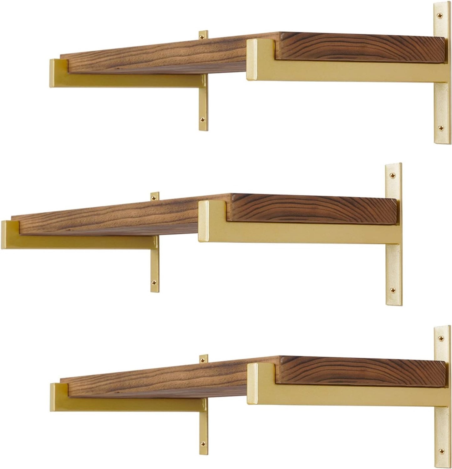 ServiceTopper Plankhouders 25,4 cm - 6 stuks industriële metalen planksteunen - zwart