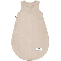 Julius Zöllner, Babyschlafsack, Sommerschlafsack aus Baumwollmusselin, Sand (Sommer)