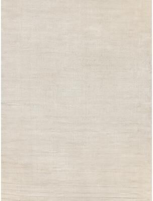 Exquisite Rugs Duo handloomed Wool/Bamboo Silk Beige/White Area Rug - 2' x 3'