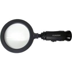Kunzer 7LL01 Handlupe mit LED-Beleuchtung Linsengröße: (Ø) 90 mm Schwarz