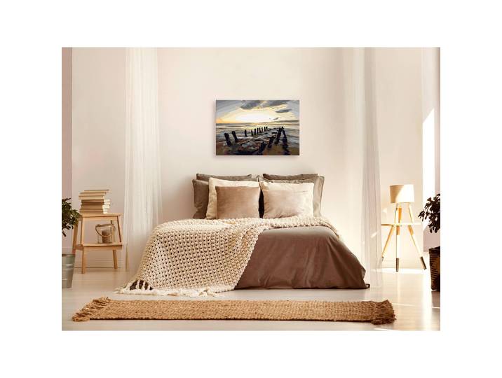 Malen nach Zahlen - Strand II Leinen Beige 40 x 50cm
