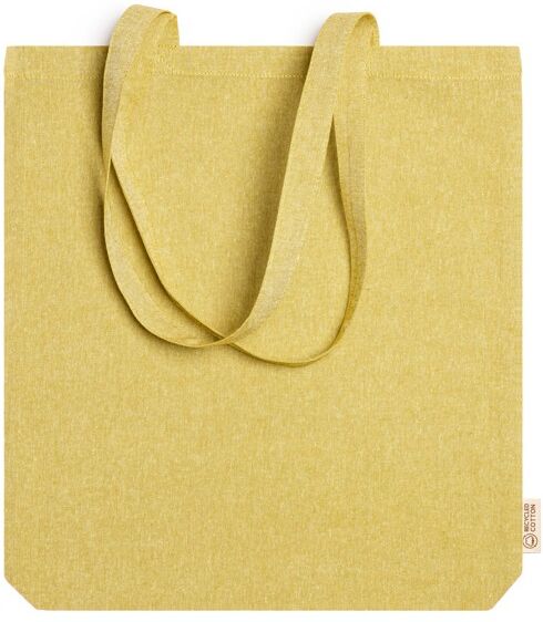 Sac en coton recyclé personnalisé au design chiné Lumia jaune TAILLE UNIQUE ADULTE