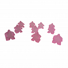 Hans im Glück Carcassonne - Meeple - 10er-Set im Stoffbeutel - FROZEN Rosa 293437