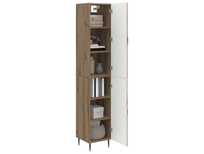KTHLBRH 2-teiliges Schrank-Set aus Eiche, handgefertigt, aus technischem Wandmontage, großer Stauraum, Schrank 33 x 34,5 x 89,5 cm, Schrank 33 x 34,5 x 90 cm