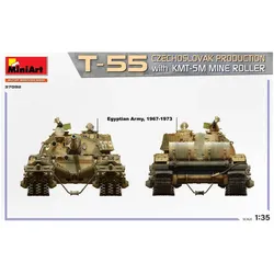 Mini art T-55 Czechoslovak Production with KMT-5M Mine Roller