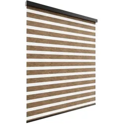 PREMIUM DOPPELROLLO BH11 helles Holz mit Alu Kassette
