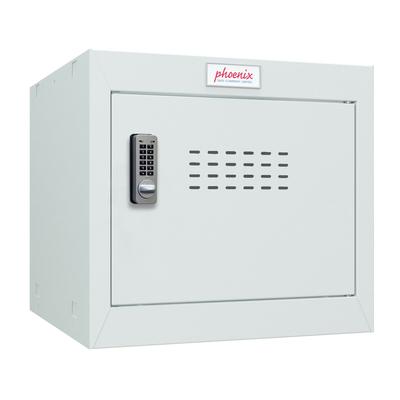 Phoenix CL0344GGE Würfel-Schließfach Cube Locker 44L Grau - Elektronisches Schloss - Für Hause, Büro, Fitness, Schüle