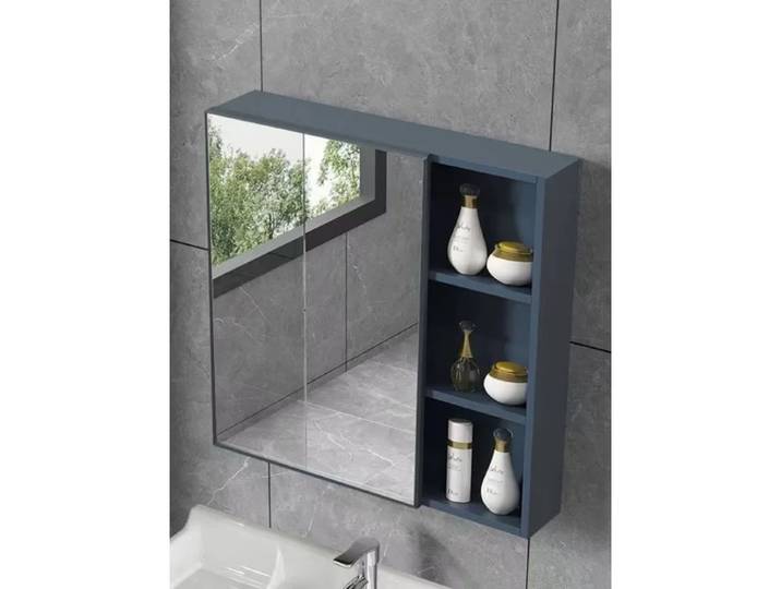 Armoire à miroir nordique, boîte à miroir, espace en aluminium, armoire de salle de bain, combinaison de rangement murale, meubles de maison