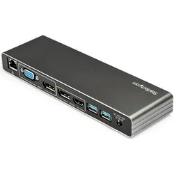 StarTech Thunderbolt 3 Dock (Thunderbolt, 2 Ports), Dockingstation + USB Hub, Grau