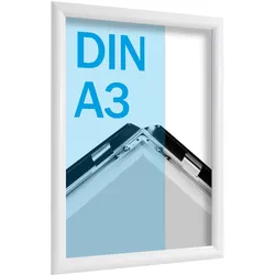 Klapprahmen A3 Standard weiß | 25 mm | Gehrung, Aluminium