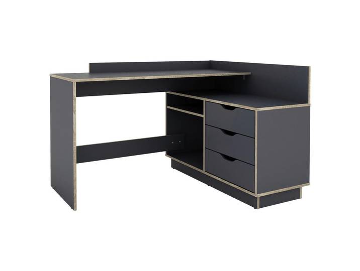Eckschreibtisch Belfast Anthrazit B: 105 cm