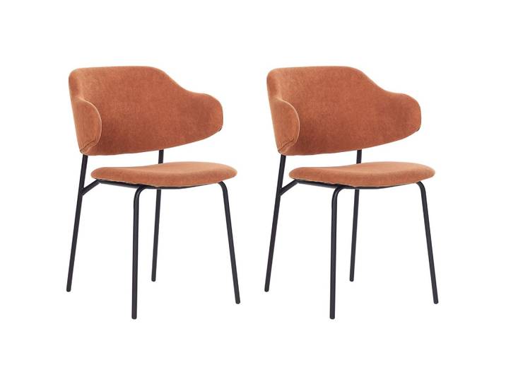 STUHL 2er-Set Polsterbezug Orange Kenai