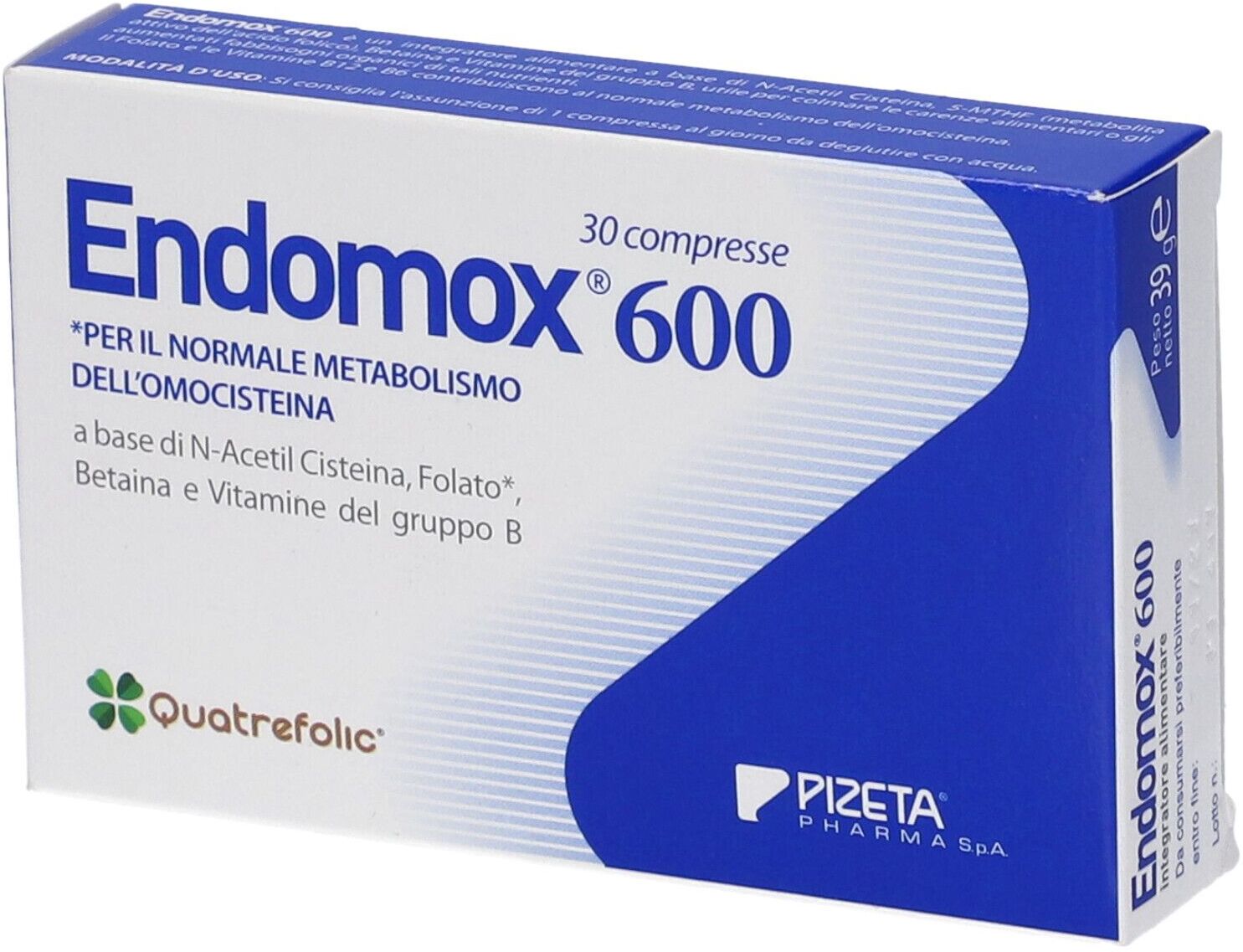 PIZETA PHARMA SpA ENDOMOX 600, 30 Compresse