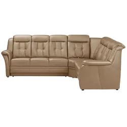 Polstermöbel Oelsa Komfort-Ecksofa aus Leder  Andorra ¦ braun ¦ Maße (cm): B: 272 H: 99 T: 238.0