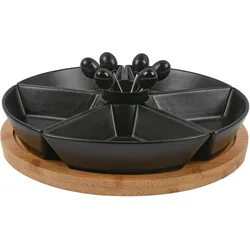 Snackschalenset Tapas Olives Schwarz