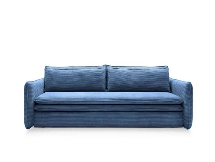 Canapé droit convertible 3 places 3 places bleu