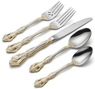 Oneida Golden Michelangelo 5 Piece Fine Flatware Place Setting, Service For 1