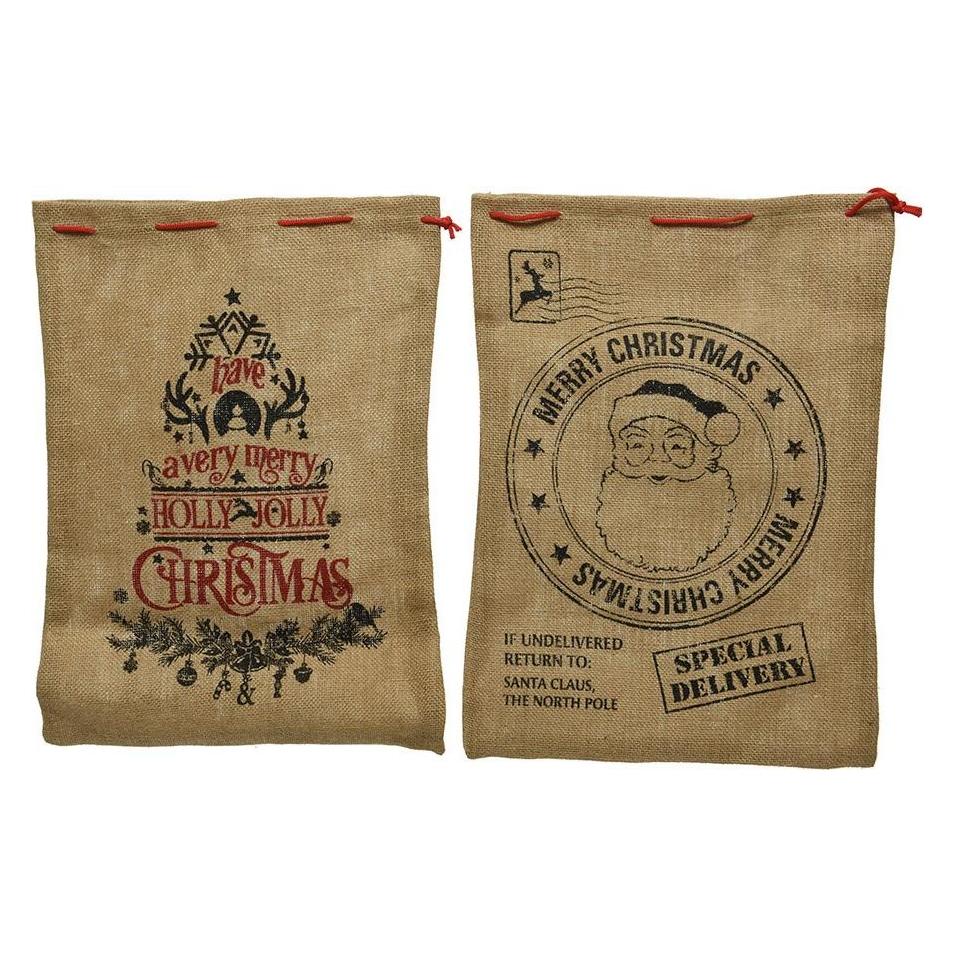 Decoris Merry christmas gift bag, varied models, 35 x 50 cm (68901877)