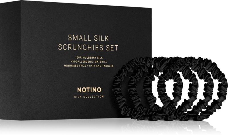Notino Silk Collection Small Scrunchie Set lot de chouchous en soie teinte