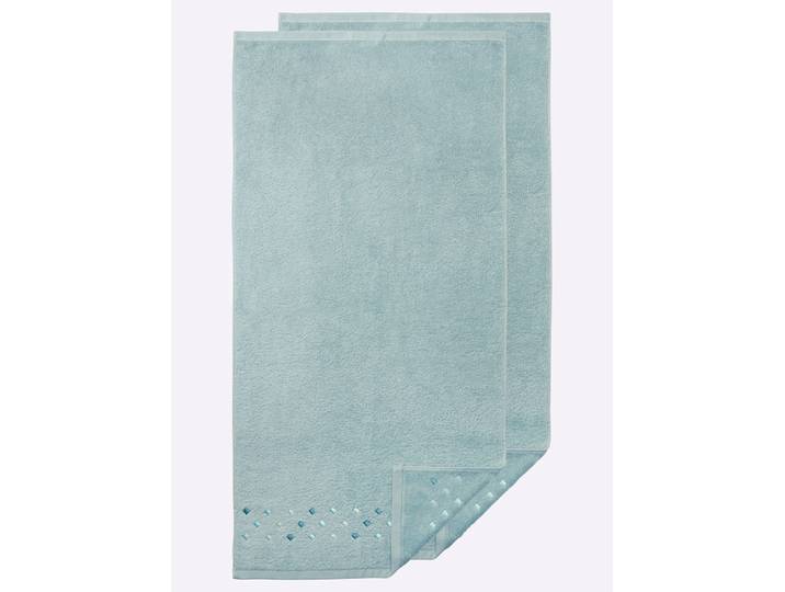 Handtuch ROSS Gr. 1, blau (kalkmint), B:50cm L:100cm, 100% Baumwolle, Handtücher, Handtuch