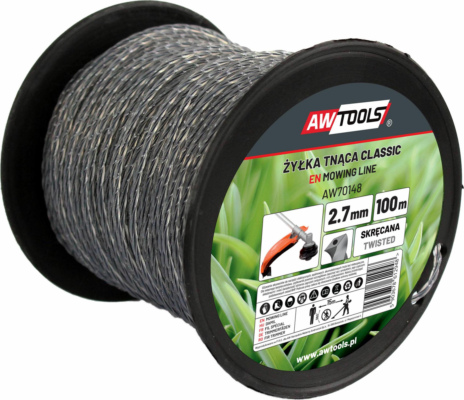 Awtools Snijdraad Classic Gedraaid 2,7 x 100 m