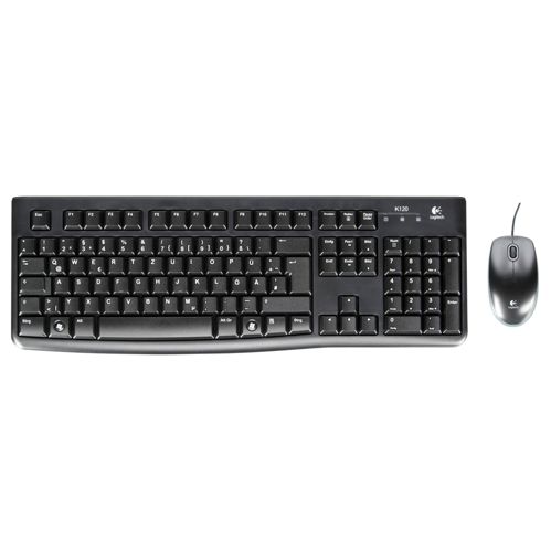 Logitech MK 120 corded Desktop USB Keyboard + Mouse