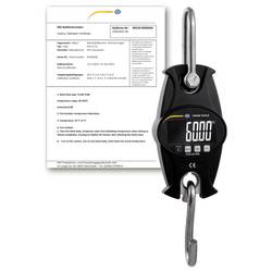PCE Instruments PCE-HS 60N-ICA Kranwaage inkl. ISO-Zert. Wägebereich max. 60 kg inkl. Schäkel+Haken Genau ±1% v. Mb. LCD