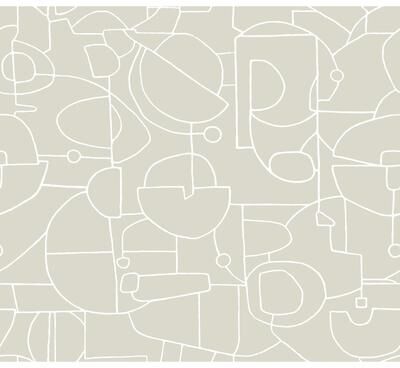 York Wallcoverings Beige Robotics Peel and Stick Wallpaper