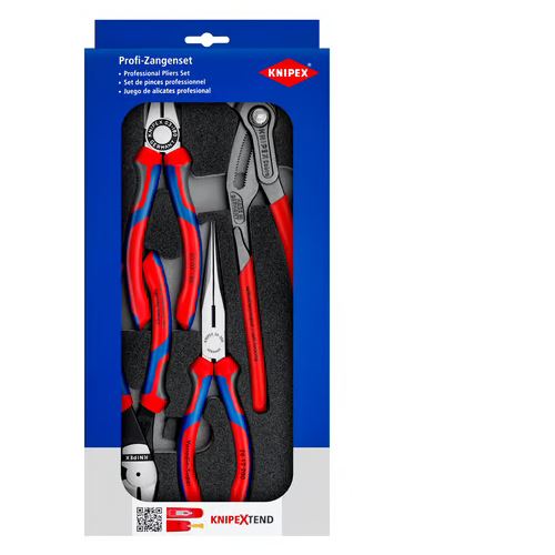 Knipex Zangen-Set "Basic" 002001V15, 4-teilig (präzise zugeschnittene Schaumstoffeinlage)