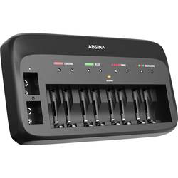Absina 301003 Schnellladegerät NiMH, NiCd 9 V Block, Micro (AAA), Mignon (AA)