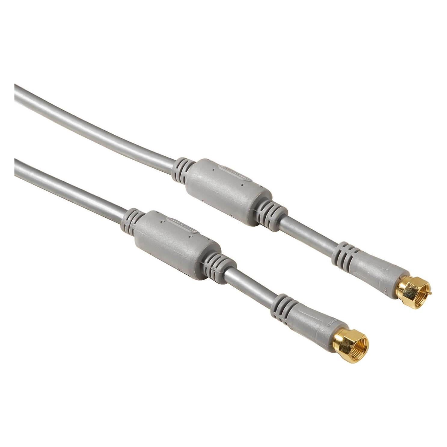 Hama SAT-Anschlusskabel - vergoldet (100 dB, SAT Kabel) (00078740)