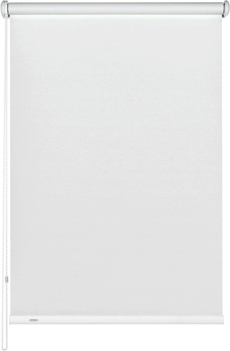 Verduisterend Rolgordijn met Zijgeleiding - Wit - 142 x 180 cm
