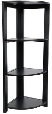 Jonathan Y Designs happimess Terra 41 in. H Rustic Handcrafted Acacia Wood 4-Tier Indoor/Outdoor Folding Corner Storage Rack