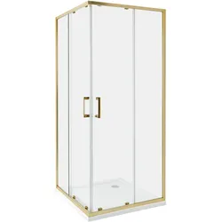 DUSCHKABINE 80/80/185 cm Gold Tela