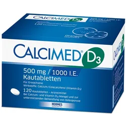 Calcimed D3 500 mg/1000 I.E. Kautablette 120 St