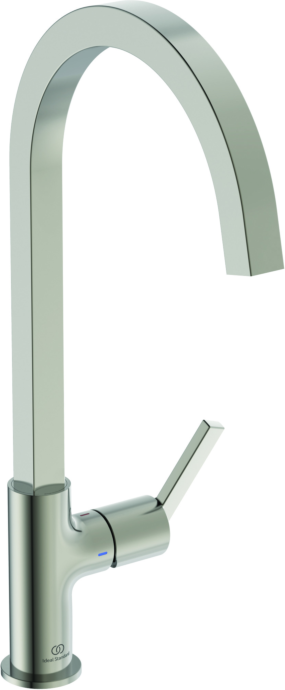 Ideal Standard Küchenarmatur BD411GN silver storm, mit hohem eckigen Rohrauslauf