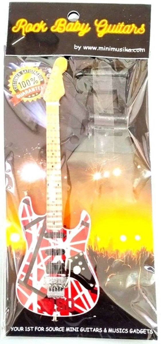 Baby miniatuur replica Self Build gitaar Eddie van Halen - 15 cm