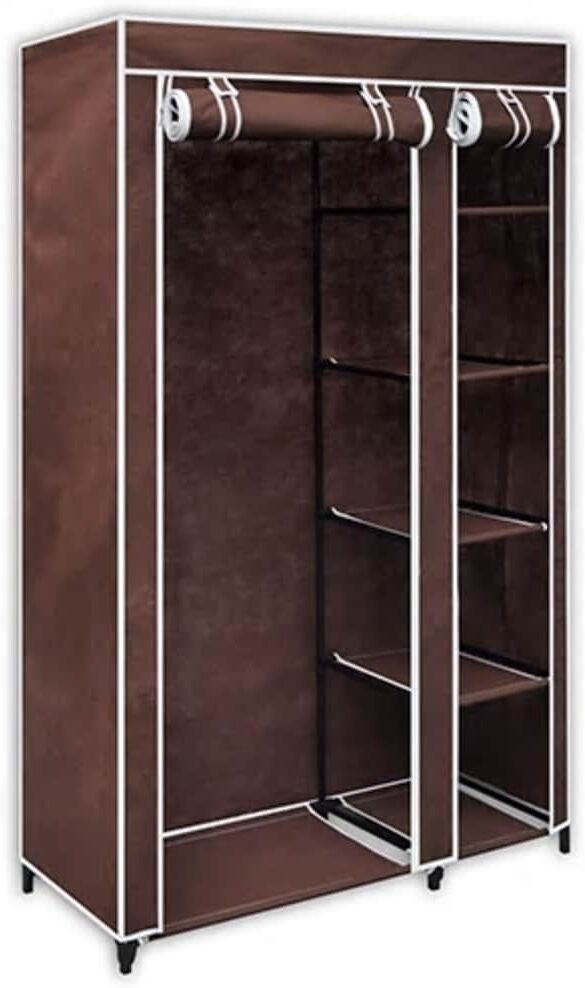 vidaXL Garde-robe Tissu Marron