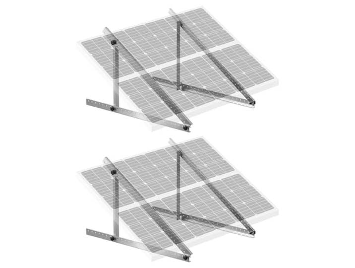 VEVOR Montagebeugels voor zonnepanelen 1140 mm montagebeugels met instelbare helling 0 tot 90° ondersteunen zonnepanelen van 100-400 W met inklapbare poten voor boot, dak
