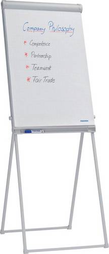 Franken Flipchart Standard Deluxe (B x H) 67cm x 95cm Hellgrau Inkl. Ablageschale, abwischbar, höhenverstellbar, beschriftbar