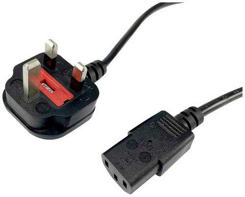 Equip Strom Anschlusskabel 2 m Schwarz