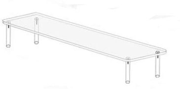 Inspired Finds Clear Acrylic Display Stand For Collectibles, Figurines, Cosmetics & Retail Showcase 15.75x3.15in Single Layer
