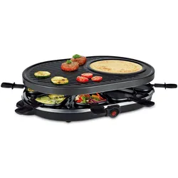 Fs-Star Raclette für 8 Personen max. 1200 W TOP COOK, Racletteofen, Schwarz