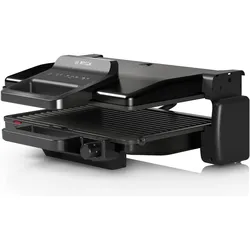 Bosch Hausgeräte TCG3323 Tischgrilkl schwarz, Kontaktgrill 200Watt, Kontaktgrill, Schwarz