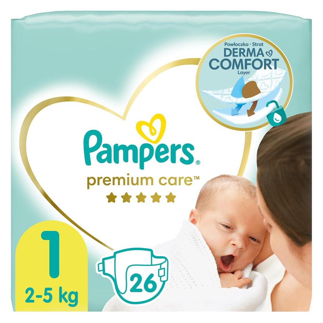 Pampers Premium Care (Gr. 1, Tragepack, 26 Stk.) (8001841104614)