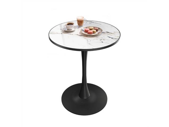 Table de Bar Ronde - Table de Bistro Mange-Debout Table de Cuisine Style Contemporain - Hauteur 102cm