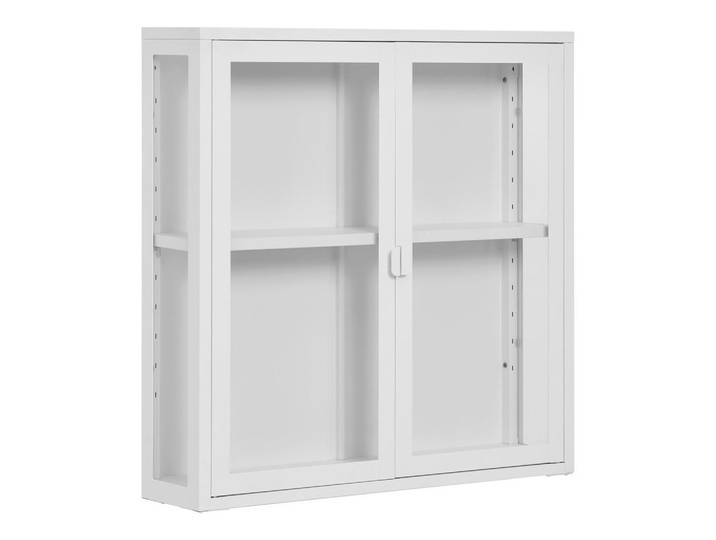Hängevitrine Brisbane Weiß, B/H/T: 80x80x18cm